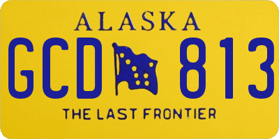 AK license plate GCD813