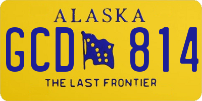 AK license plate GCD814