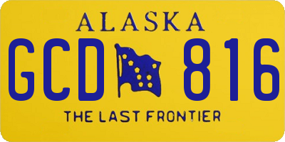 AK license plate GCD816
