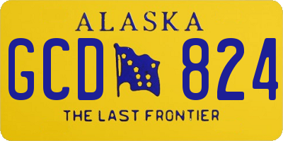 AK license plate GCD824