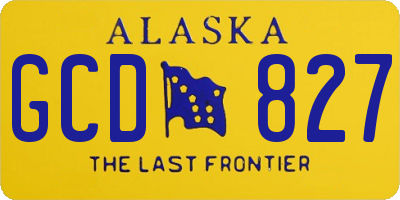 AK license plate GCD827