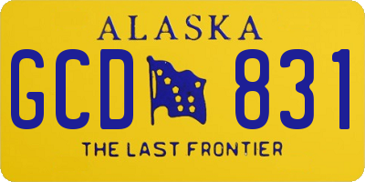 AK license plate GCD831