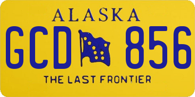 AK license plate GCD856