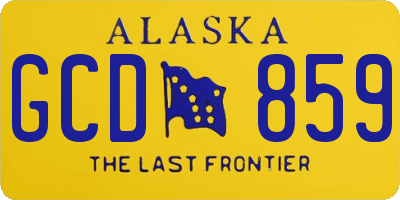 AK license plate GCD859