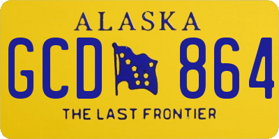 AK license plate GCD864