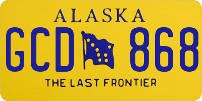 AK license plate GCD868