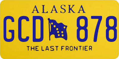 AK license plate GCD878