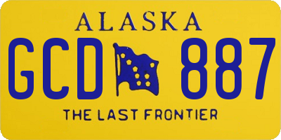 AK license plate GCD887