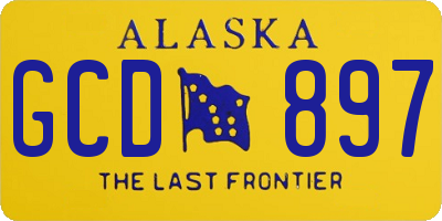 AK license plate GCD897