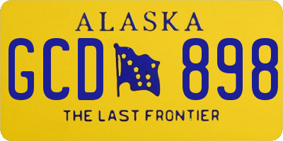 AK license plate GCD898