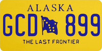 AK license plate GCD899