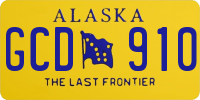 AK license plate GCD910