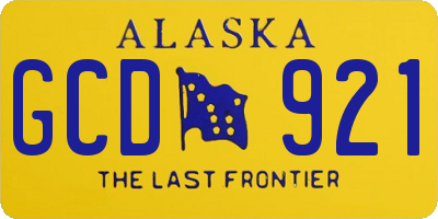 AK license plate GCD921