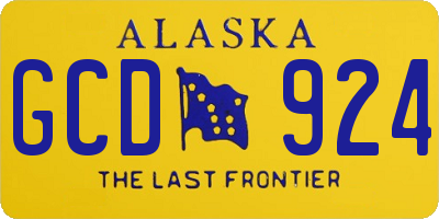 AK license plate GCD924