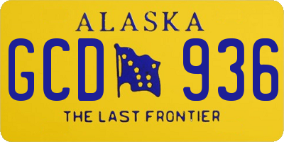 AK license plate GCD936