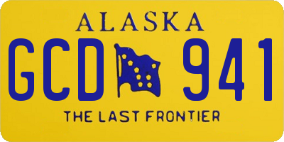 AK license plate GCD941
