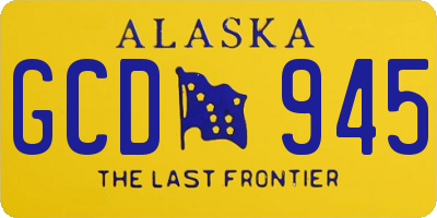 AK license plate GCD945