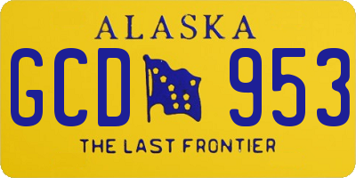 AK license plate GCD953