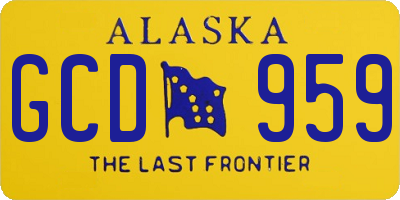 AK license plate GCD959