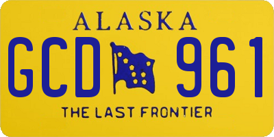AK license plate GCD961