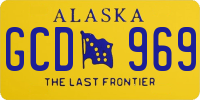 AK license plate GCD969