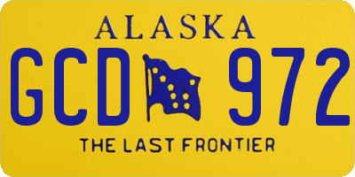 AK license plate GCD972