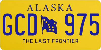 AK license plate GCD975