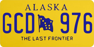 AK license plate GCD976