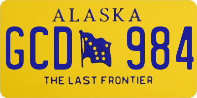 AK license plate GCD984