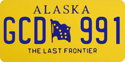 AK license plate GCD991