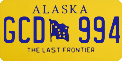 AK license plate GCD994