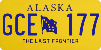 AK license plate GCE177