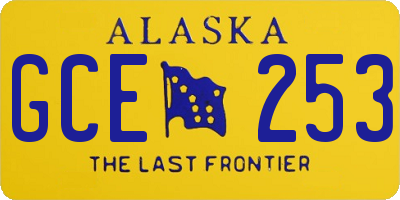 AK license plate GCE253