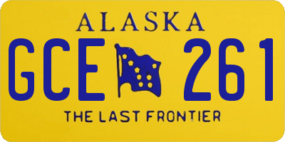 AK license plate GCE261