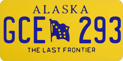 AK license plate GCE293
