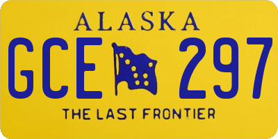 AK license plate GCE297