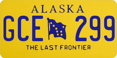 AK license plate GCE299
