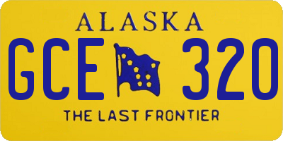 AK license plate GCE320