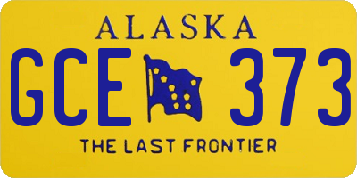 AK license plate GCE373