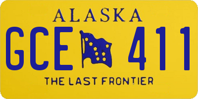 AK license plate GCE411