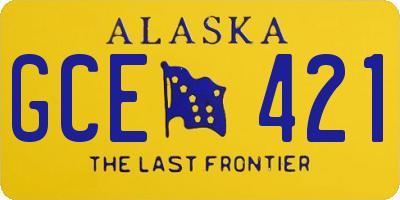 AK license plate GCE421