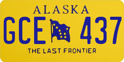 AK license plate GCE437