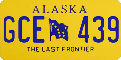 AK license plate GCE439