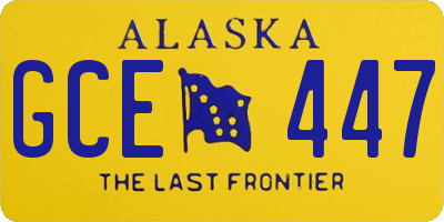 AK license plate GCE447