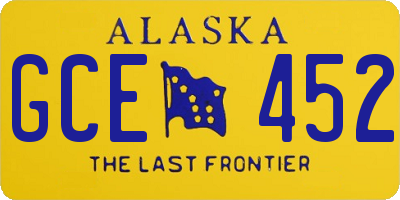 AK license plate GCE452