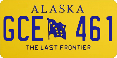 AK license plate GCE461