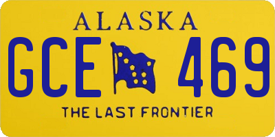 AK license plate GCE469