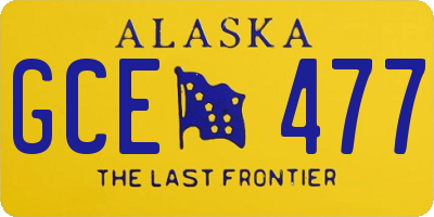 AK license plate GCE477
