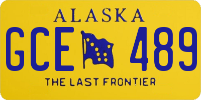 AK license plate GCE489