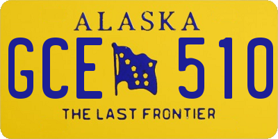 AK license plate GCE510